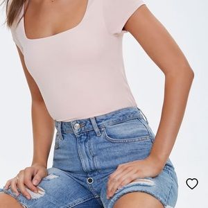 FIREVER 21 - pink square neck top NEW